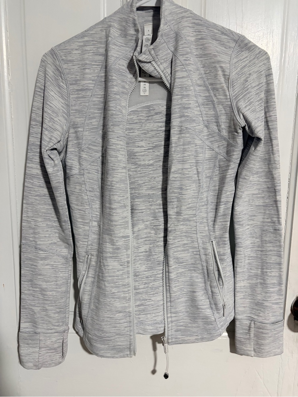 lululemon athletica Heathered Light Gray Zip-Up Utility Jacket
